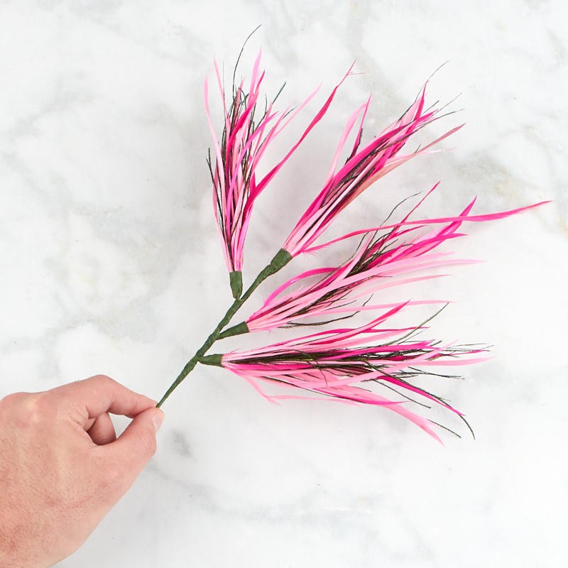 Factory Direct Craft Colorful Pink Feather Accenting Sprays | 2 Sprays
