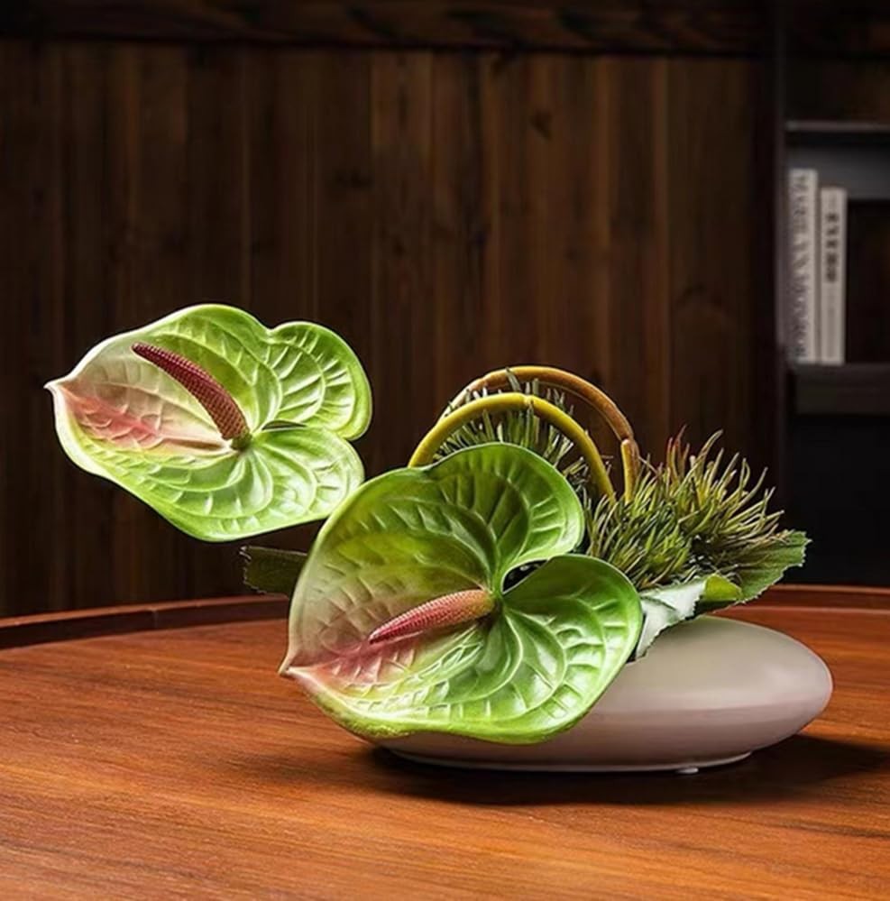 5 PC 24inch Artificial Anthurium Lily Flowers Permanent for Home Decor Bouque…