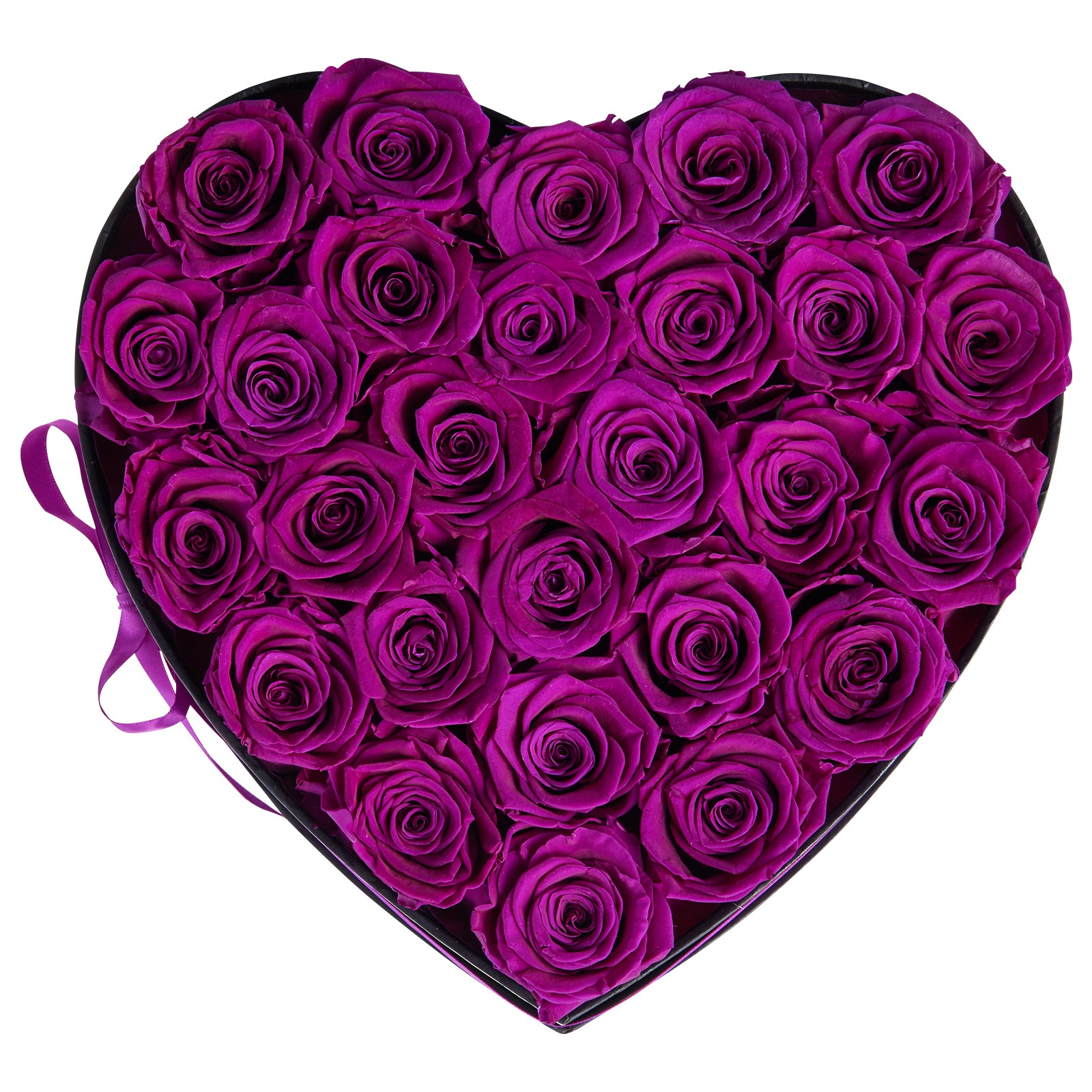 Uimoso 27 Preserved Roses in Heart-Shaped Box – Eternal Purple Flower Bouquet