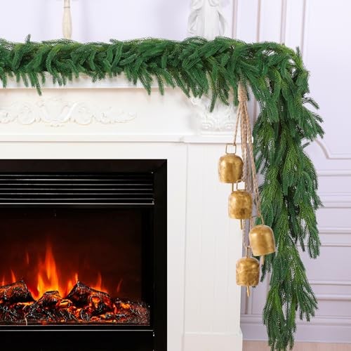 9 Ft Pcs Artificial Norfolk Pine Garlands, Realistic Pine Garland, 9 FT 2