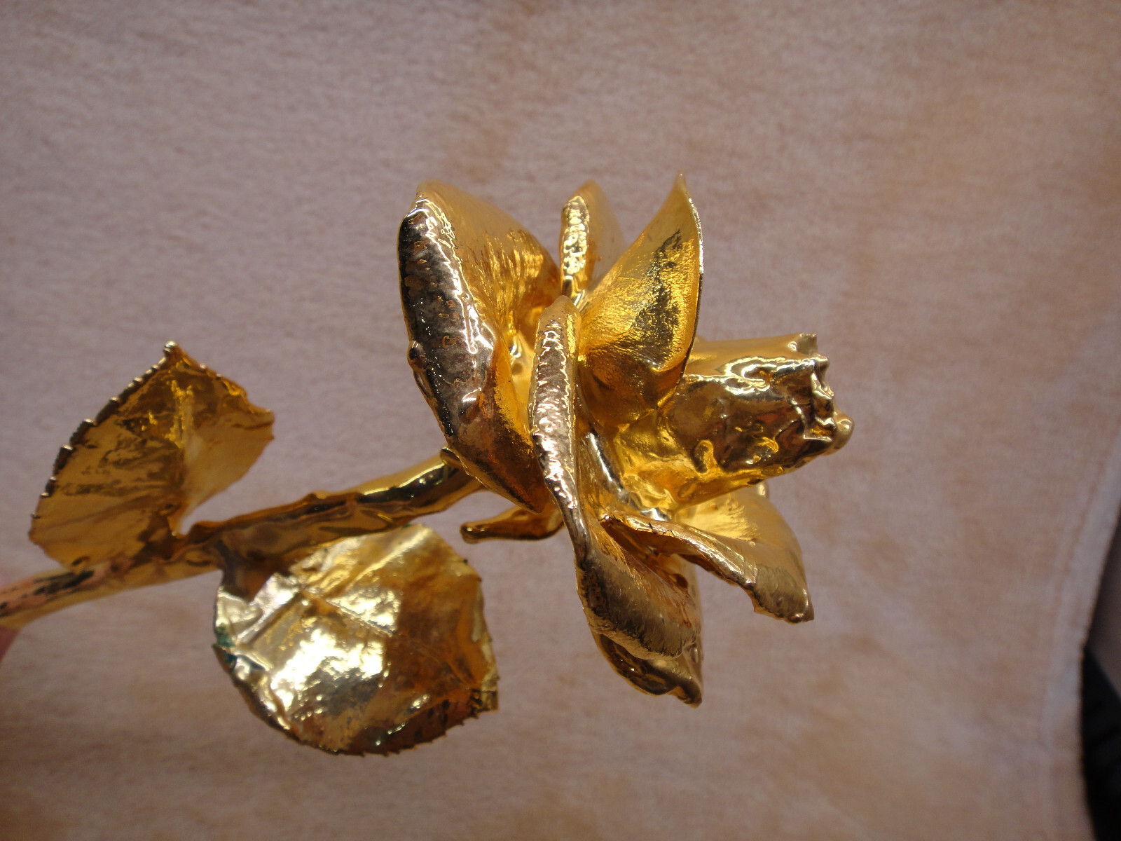 Gold Plated Long Stemmed Rose 11″