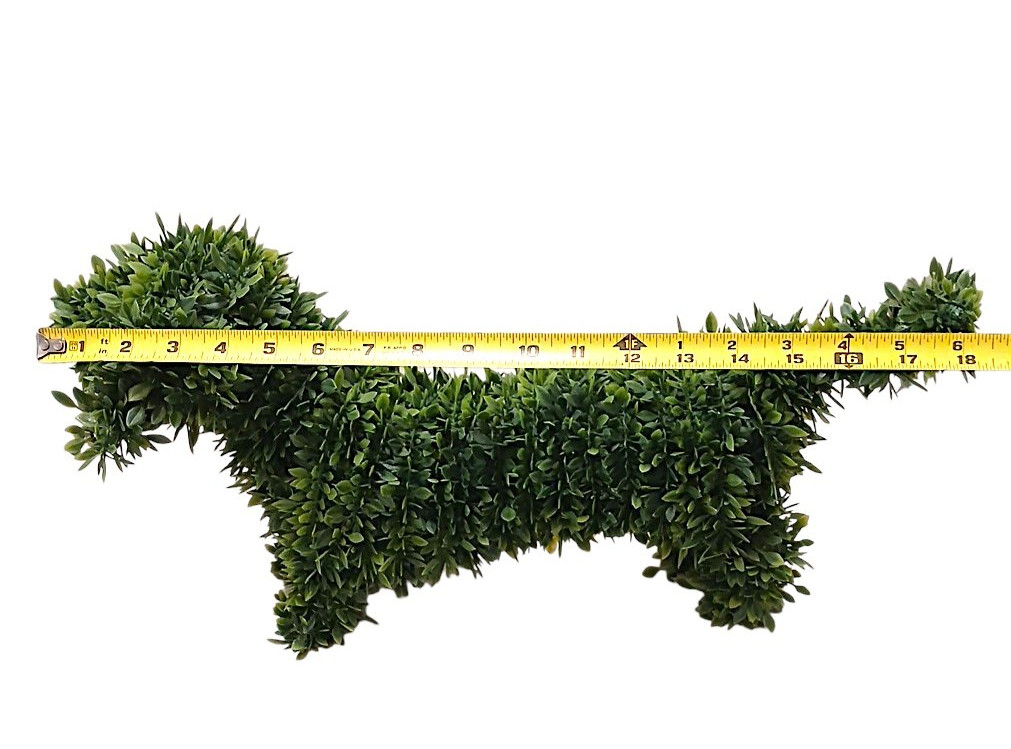 GrandinRoad 18″L Topiary Dog DACHSHUND Faux Realistic Boxwood Decor In Outdoor