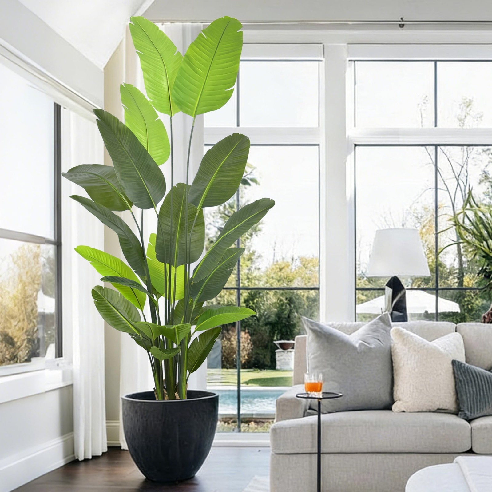 8FT Artificial Bird of Paradise Tree – Lifelike Faux Plant for Home & Office Dec