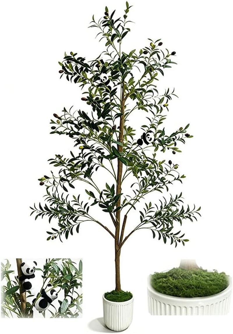 6FT Artificial Olive Tree – Large Indoor Artificial Plant Decor with Branches an
