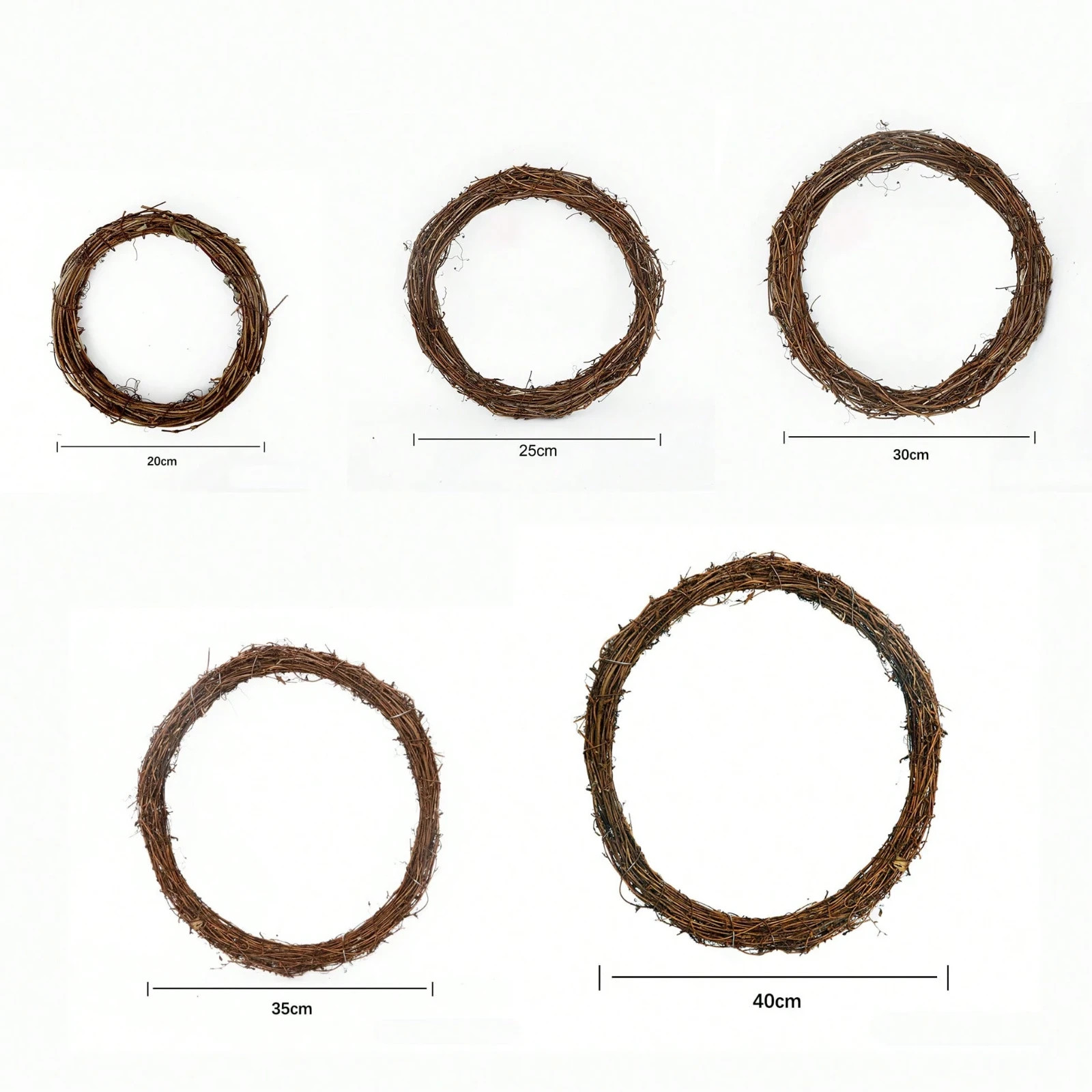 NEW 5 Pcs Natural Vine Wreath Frame, Grape Vine Strips for DIY Handmade Weaving