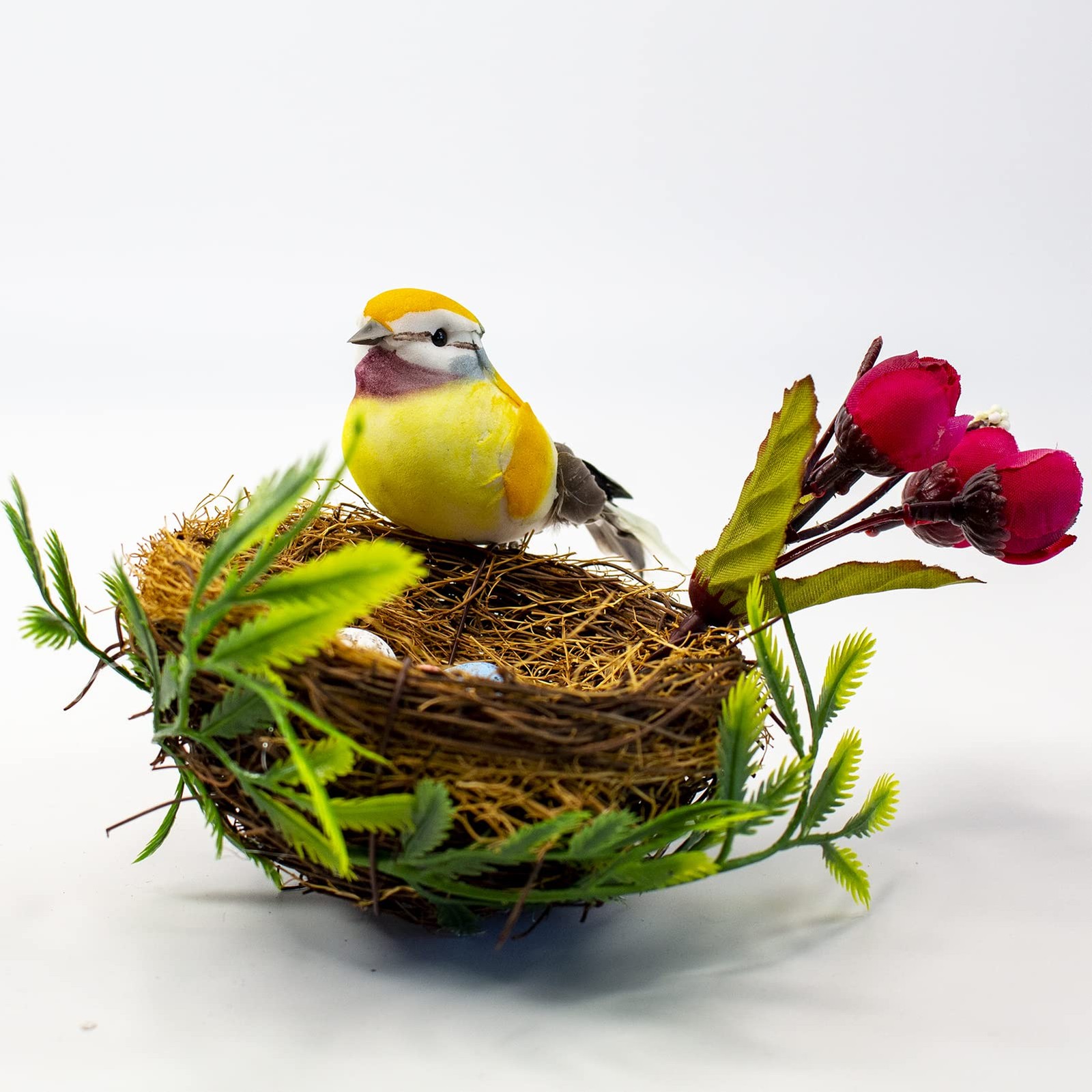 -Easter Artificial Nest Natural Bird Nest Kit Includes Artificial Twig Nest, …