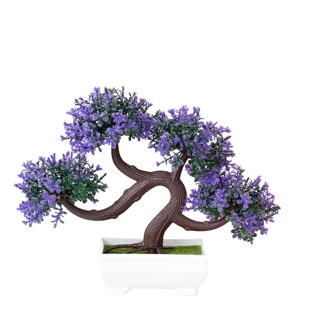 Artificial Potted Bonsai Tree Fake Plant Desktop Home Office Table Decor