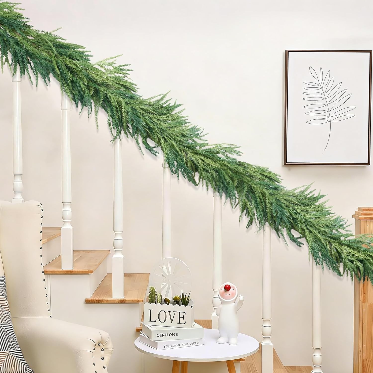 Spring Garland 6Ft Artificial Faux Greenery Garland Valentines Day Garland Baby