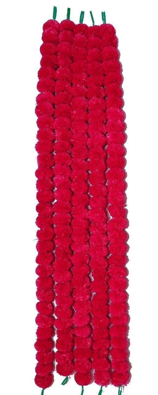 10 PCS Mixed Color Artificial Marigold Flower Garland Indian Wedding Diwali Deco
