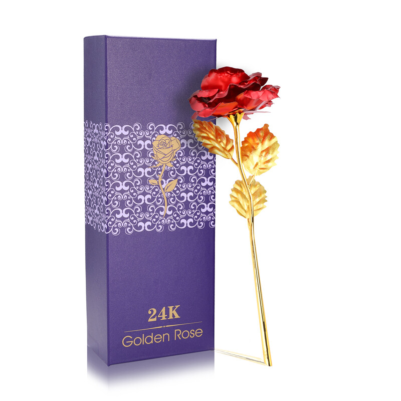 Gold Plated Real Rose 24K Dipped Flower Valentine’s Day Love Gift For Her Decor