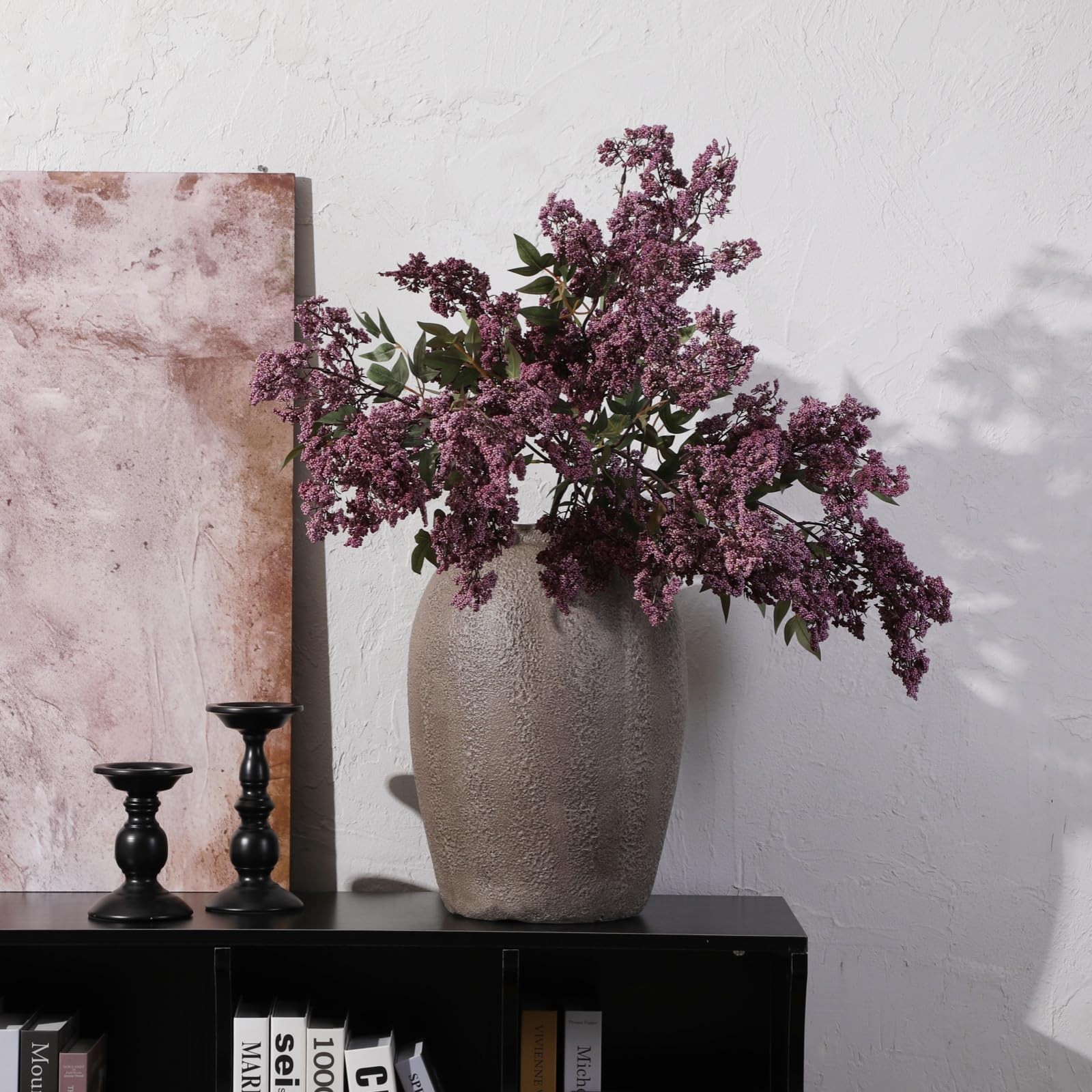 43″ Faux Stems for Vase, Purple Branches for Vase Realistic Artificial Flower…