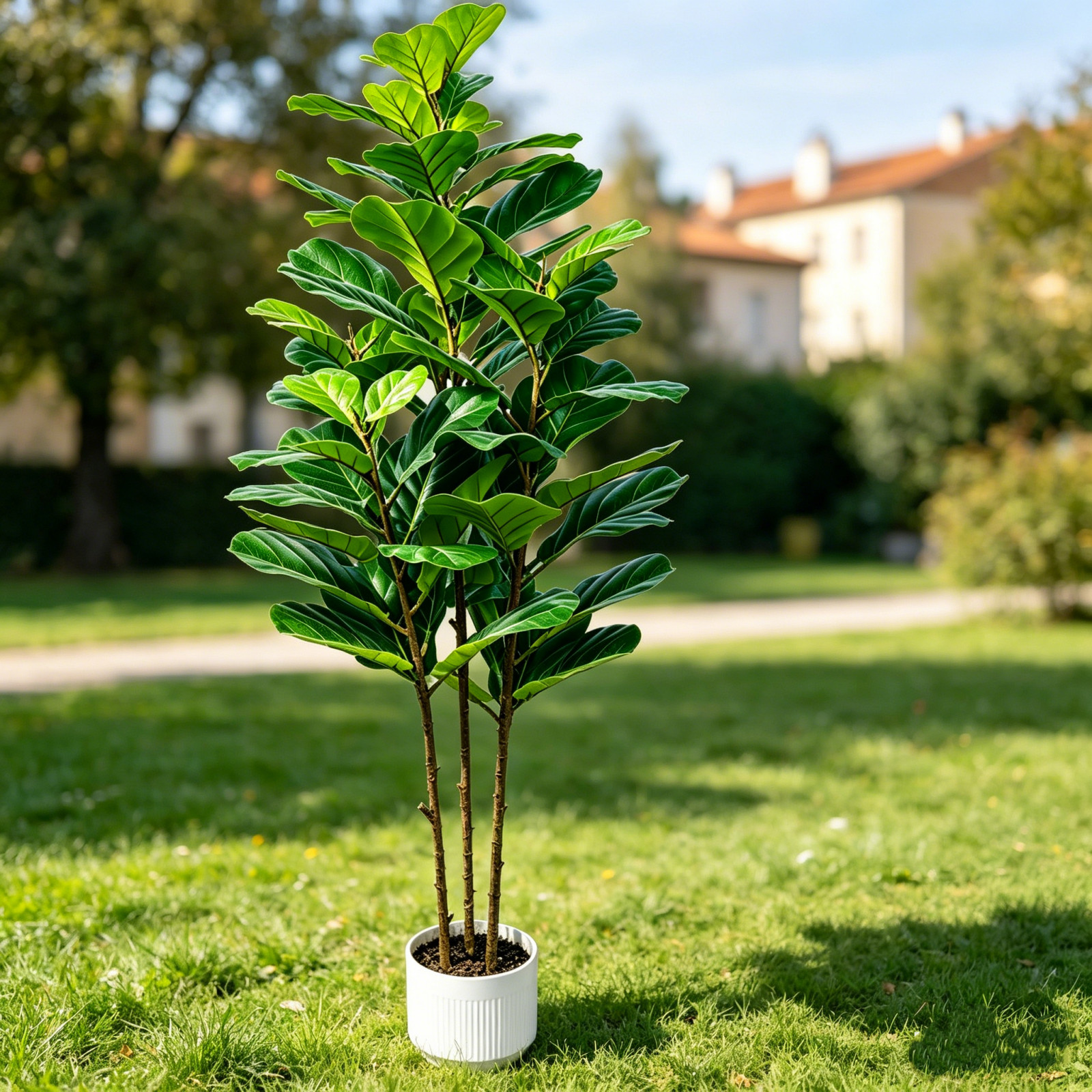 Generic Lifelike 5Ft Artificial Fig Tree No Watering Office Housewarming Gift US
