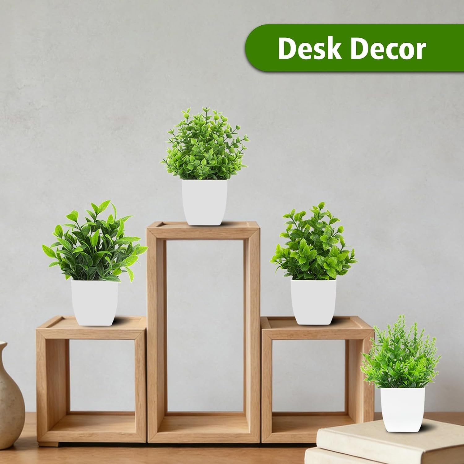 4 Pack Small Fake Plants Mini Artificial Plants for Table Desk Decor | Potted…