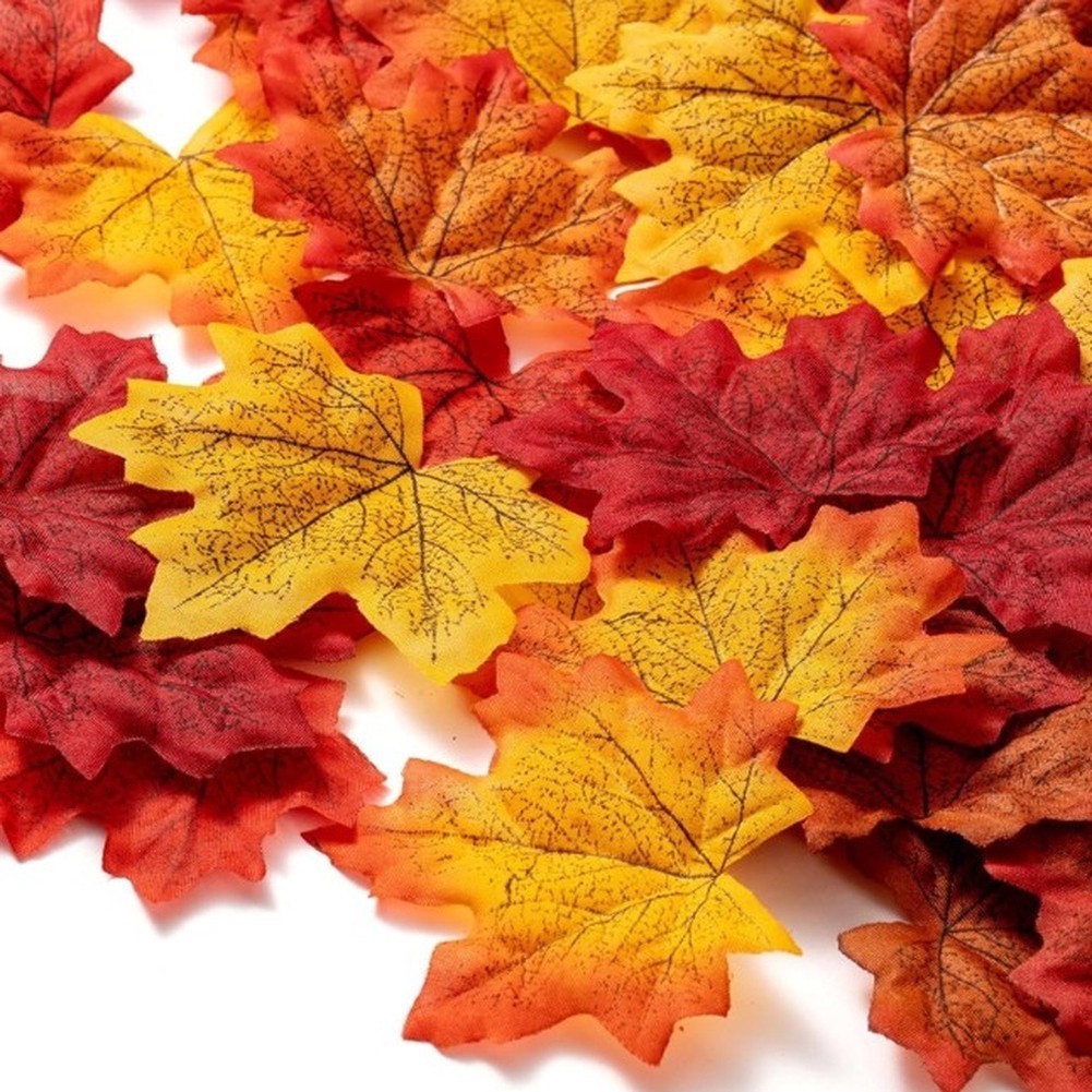 Crafting Supplies Maple Leaves Plastic Mixed Color 8 7cm 300 or 400 PCS