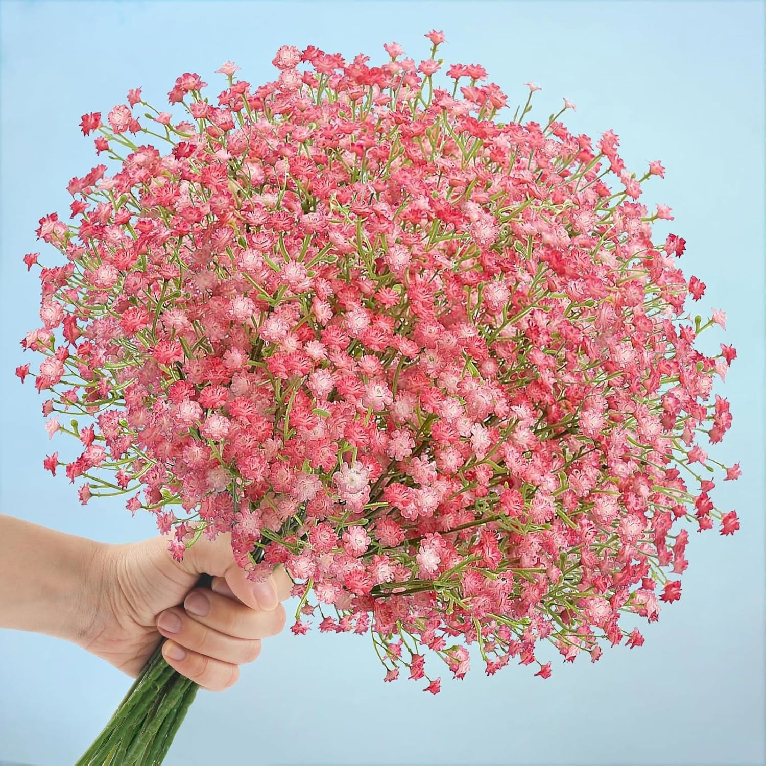 18Pcs Artificial Babys Breath Flowers Silk Gypsophila Wedding Bouquet Home Decor