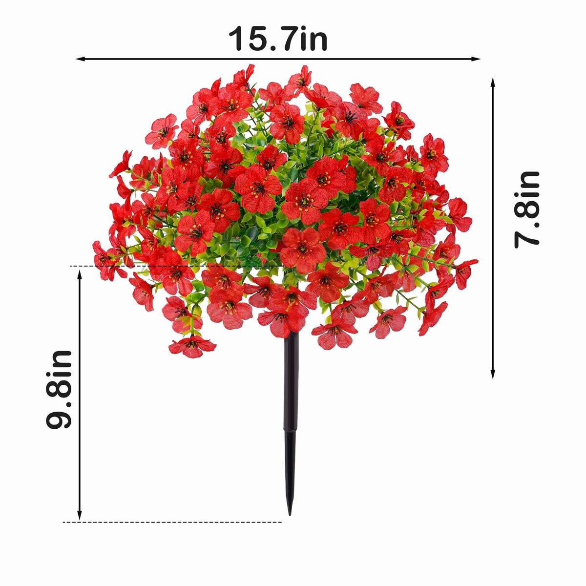 Artificial Violet Flowers with Ground Spike Fake Plants Garden Patio Yard Decor