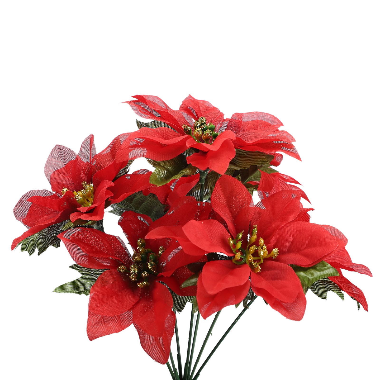 35cm Red Poinsettia Artificial Flower Arrangement