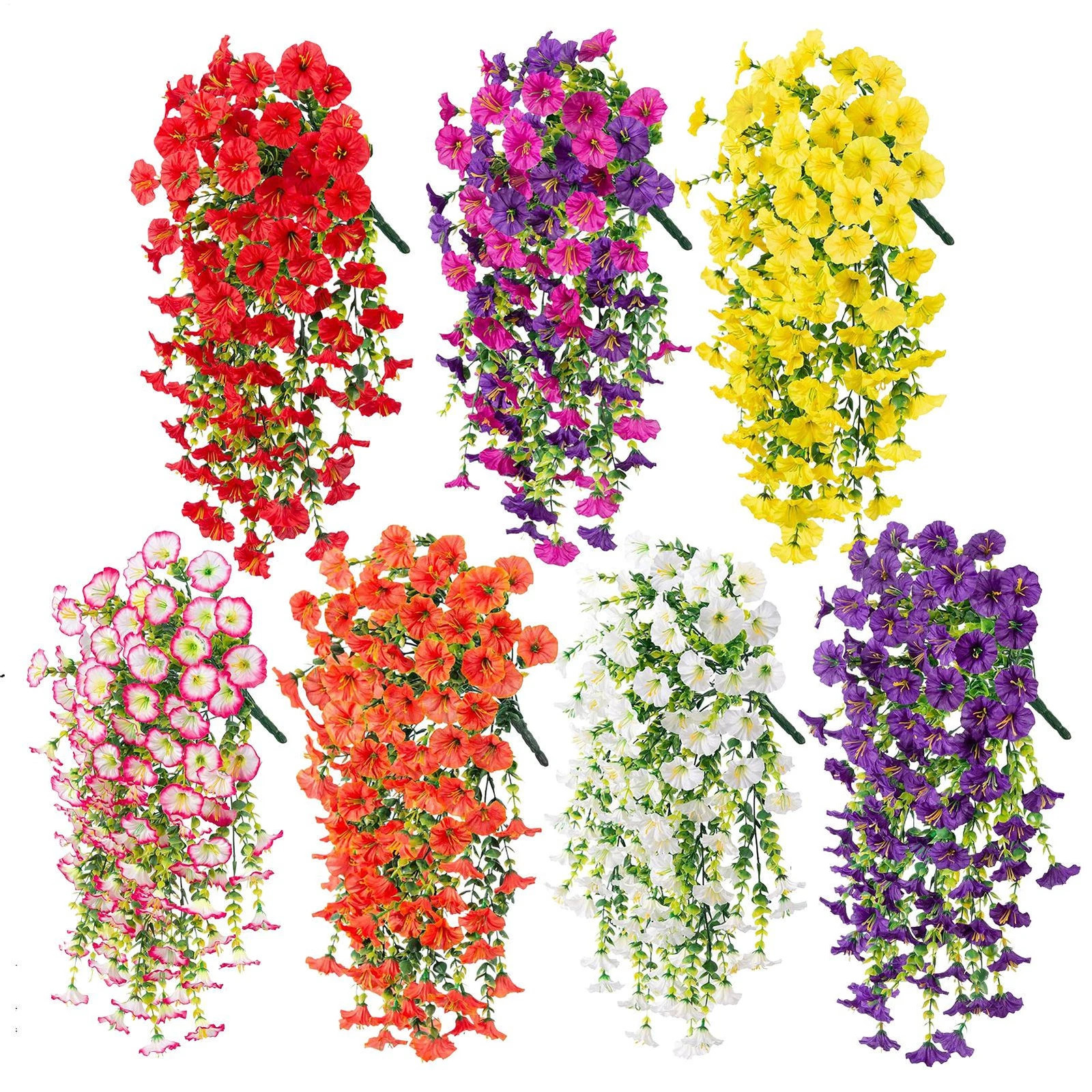 Artificial Fake Flowers Vine Plants UV Resistant Wedding Garden In/Outdoor Decor