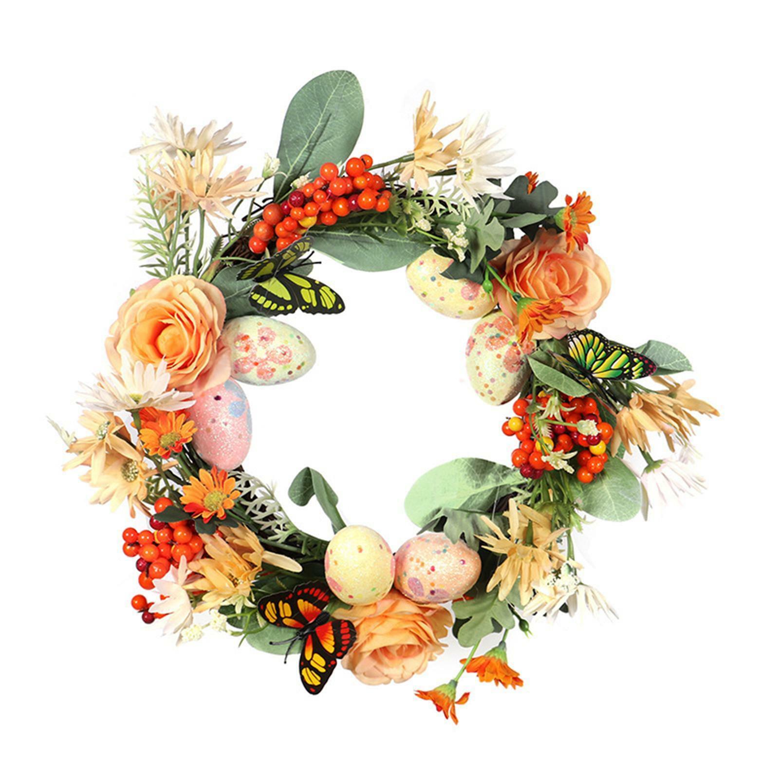 Hanging Easter Wreath Birds Eggs Wreath Gifts for Front Fall