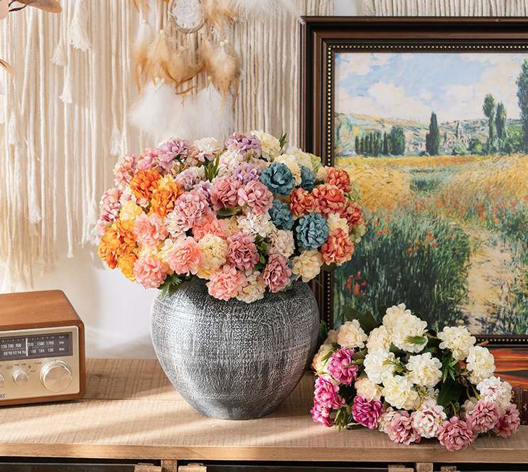 1-5Bundles Artificial Flowers Bouquet Fake Plant Bunch Wedding Party Home Decor