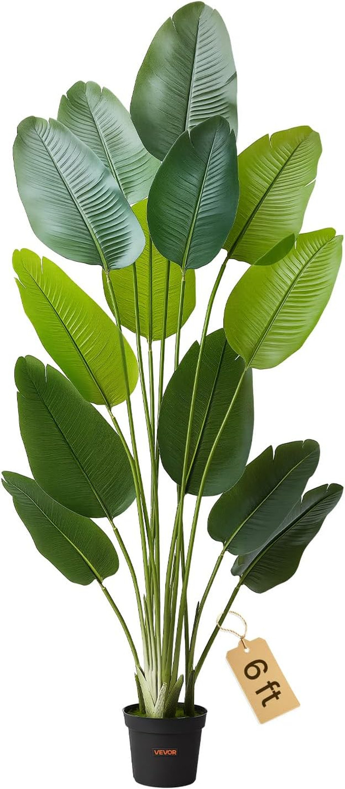 Realistic 6FT Artificial Bird of Paradise Plant for Indoor/Outdoor Decor