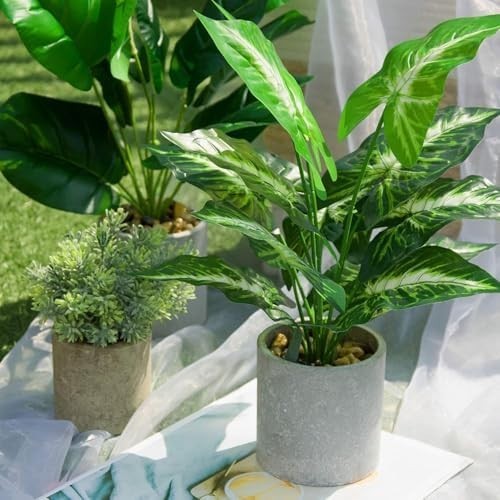 Plantas Artificiales 16 Pulg Tropical Falsas Interior Escritorio Hogar Oficina