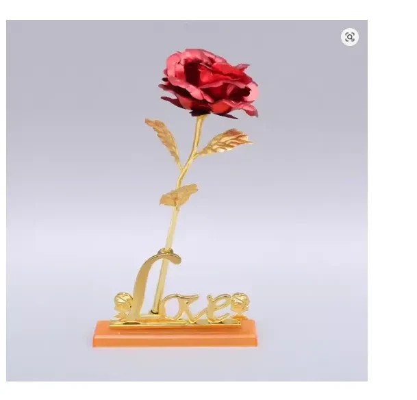 Romantic Gold Plated Rose Flower Dipped In 24K For Valentine’s Day LOVE Mom Gift
