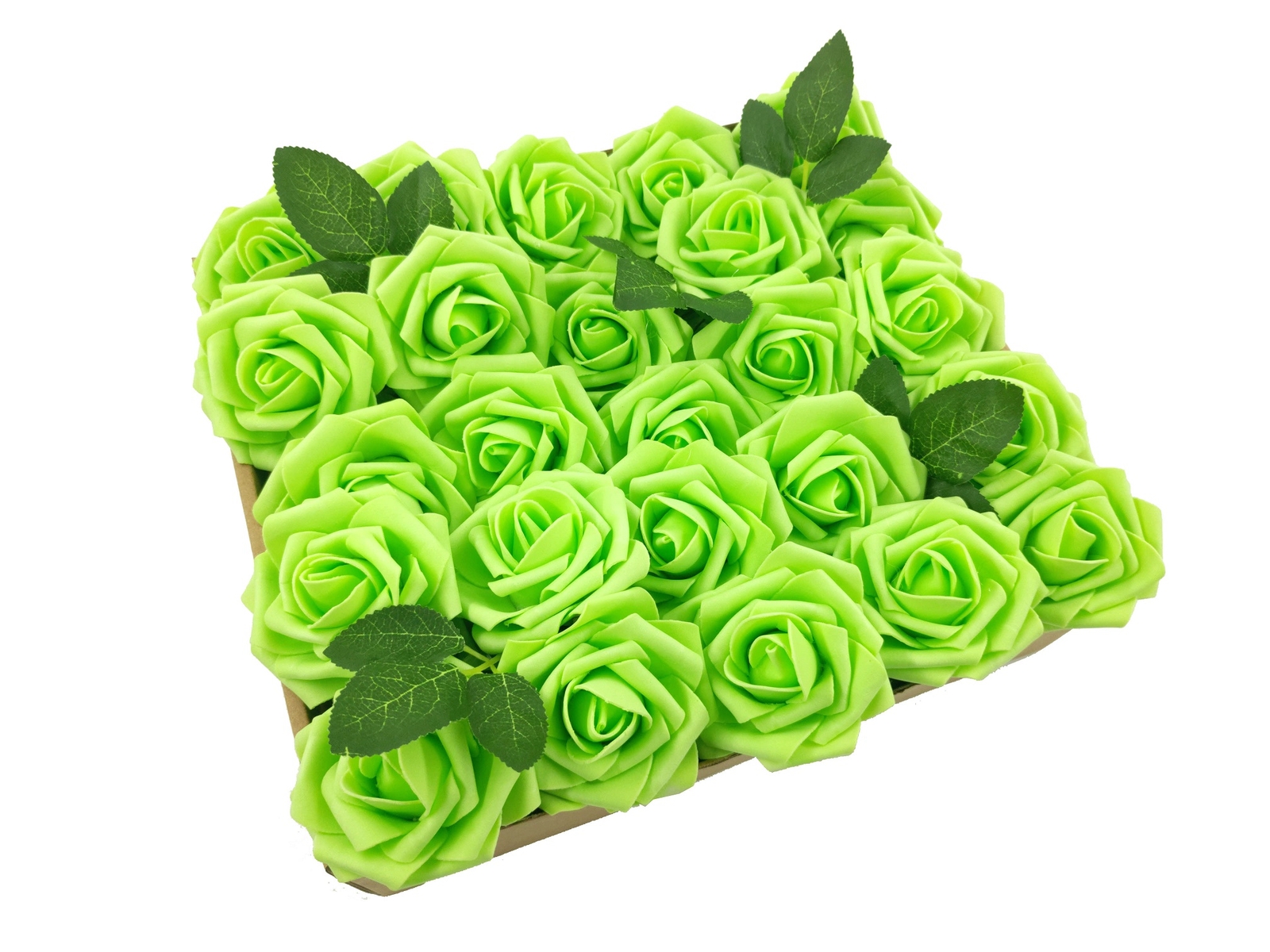 25/50 Foam Rose Artificial Flowers – Bridal Bouquet for Wedding Party Decor