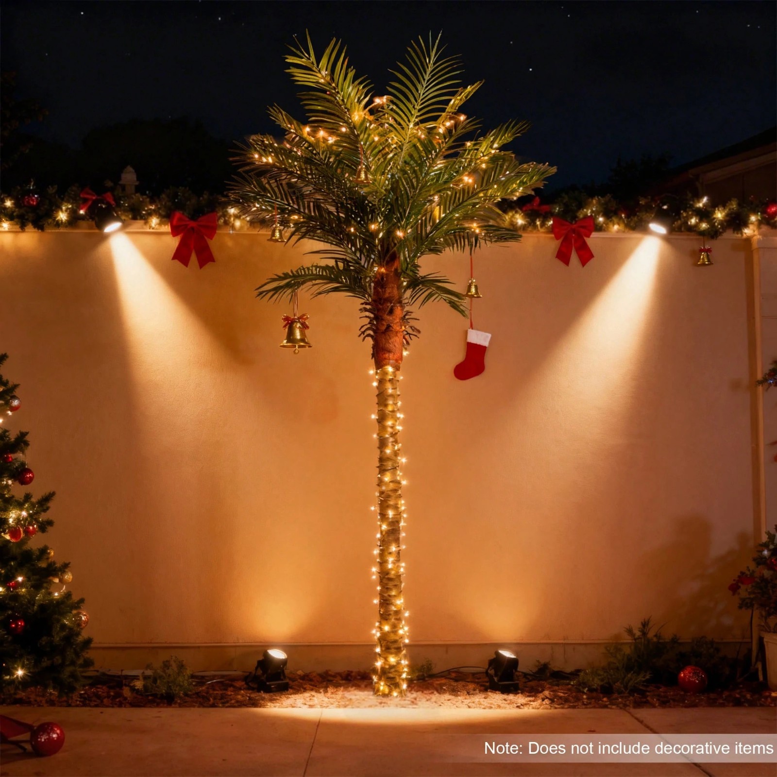 7-9FT Faux Palm Tree Adjustable Leaves Artificial Sago Plant Indoor Patio Decor