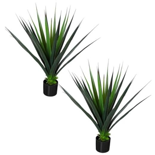 Realistic Agave Plant Artificial, Spiked Succulent Faux Agave Plants, 3FT 2