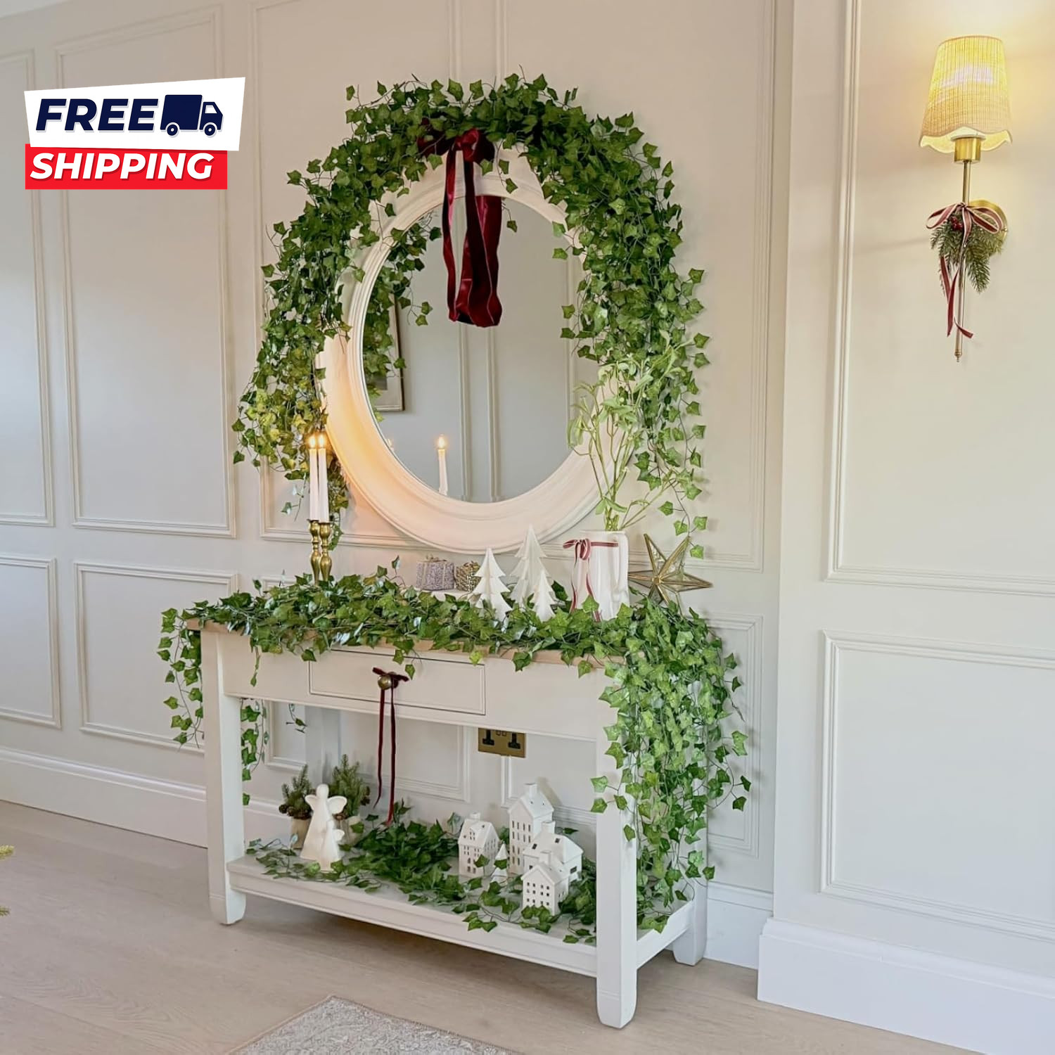 14 Pack 98Ft Artificial Ivy Garland,Ivy Garland Fake Vines UV Resistant Green