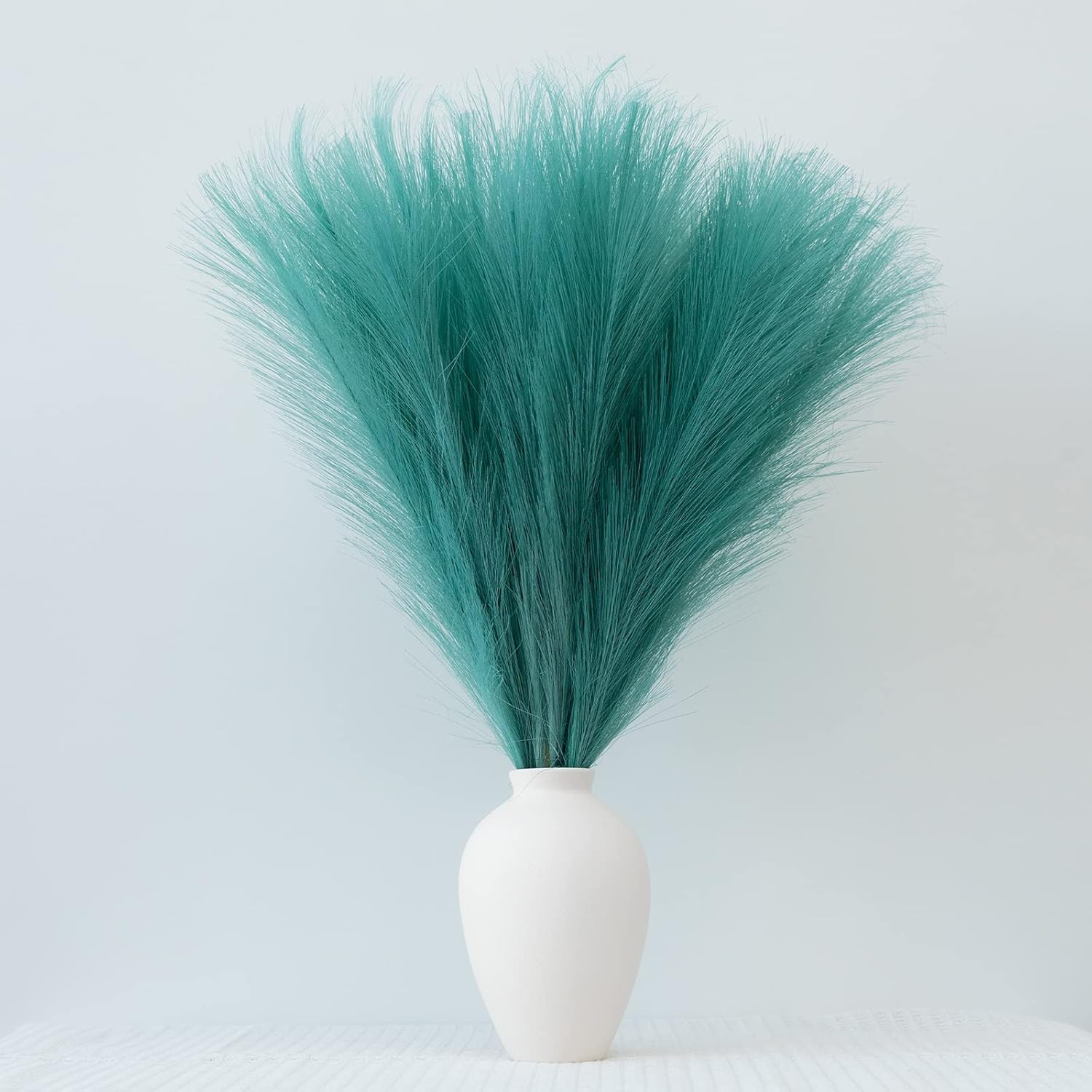 Pampas Grass Decor, Fluffy Faux Pampas Grass 6 Stem 18″/45Cm Pompous Grass Small