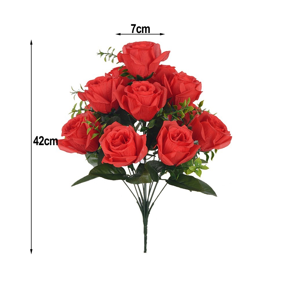 Colorful Silk Rose Flowers Bouquet for DIY Crafts and Event Decorations