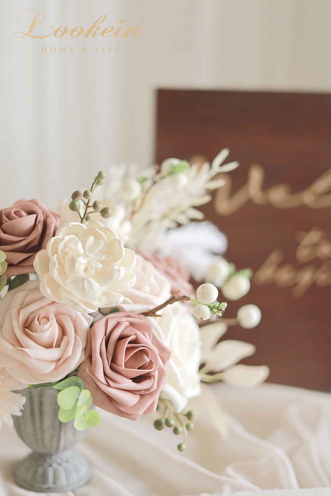Artificial Flowers for DIY Wedding Decoration Bridal Bouquet Table Centerpiec…