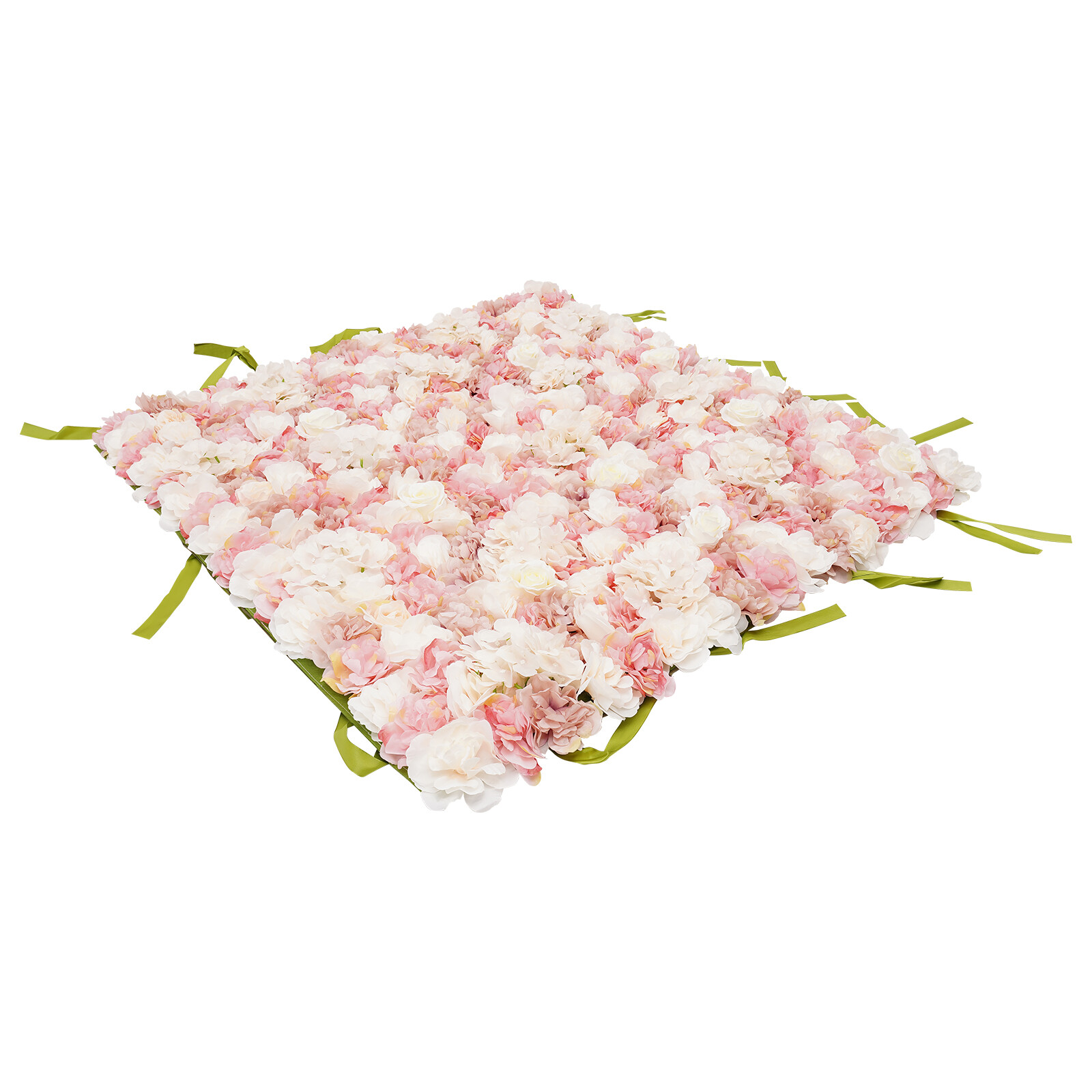Artificial Flower Wall Panel Silk Fabric Floral Square Backdrop Wedding Decor