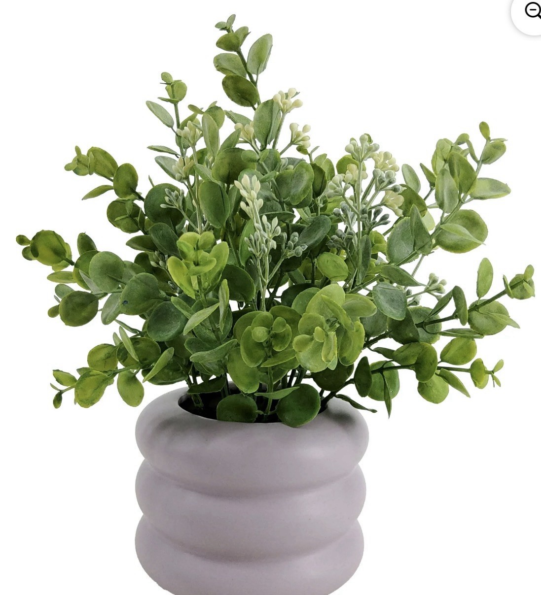 Eucalyptus Artificial Plant Arrangement & Centerpiece, Gray Pot 10in H x 9in