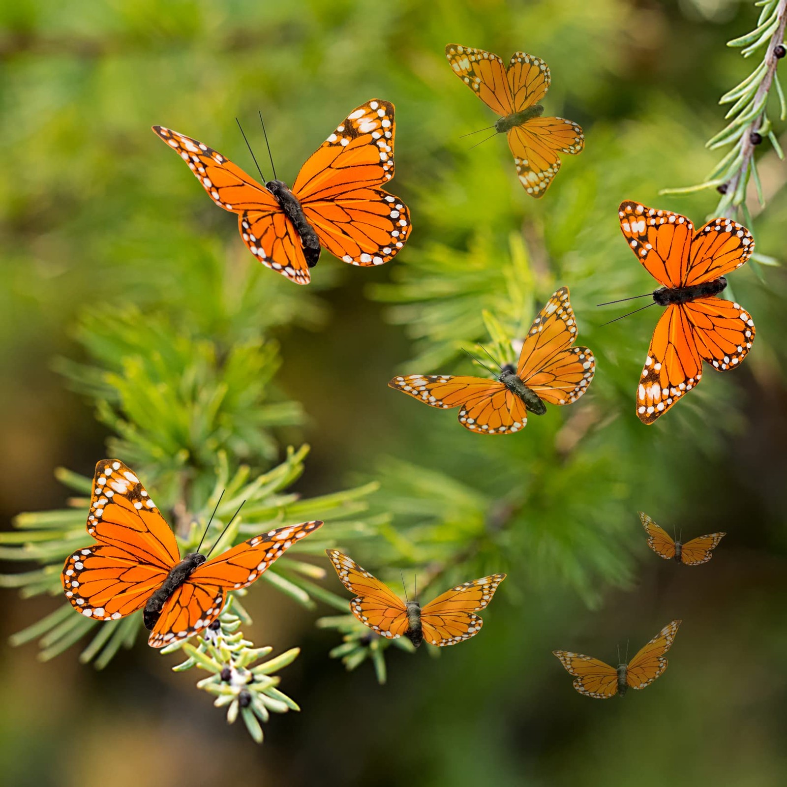 Wonderland Series Artificial Monarch Butterfly; Orange Butterfly ;Home and Ga…