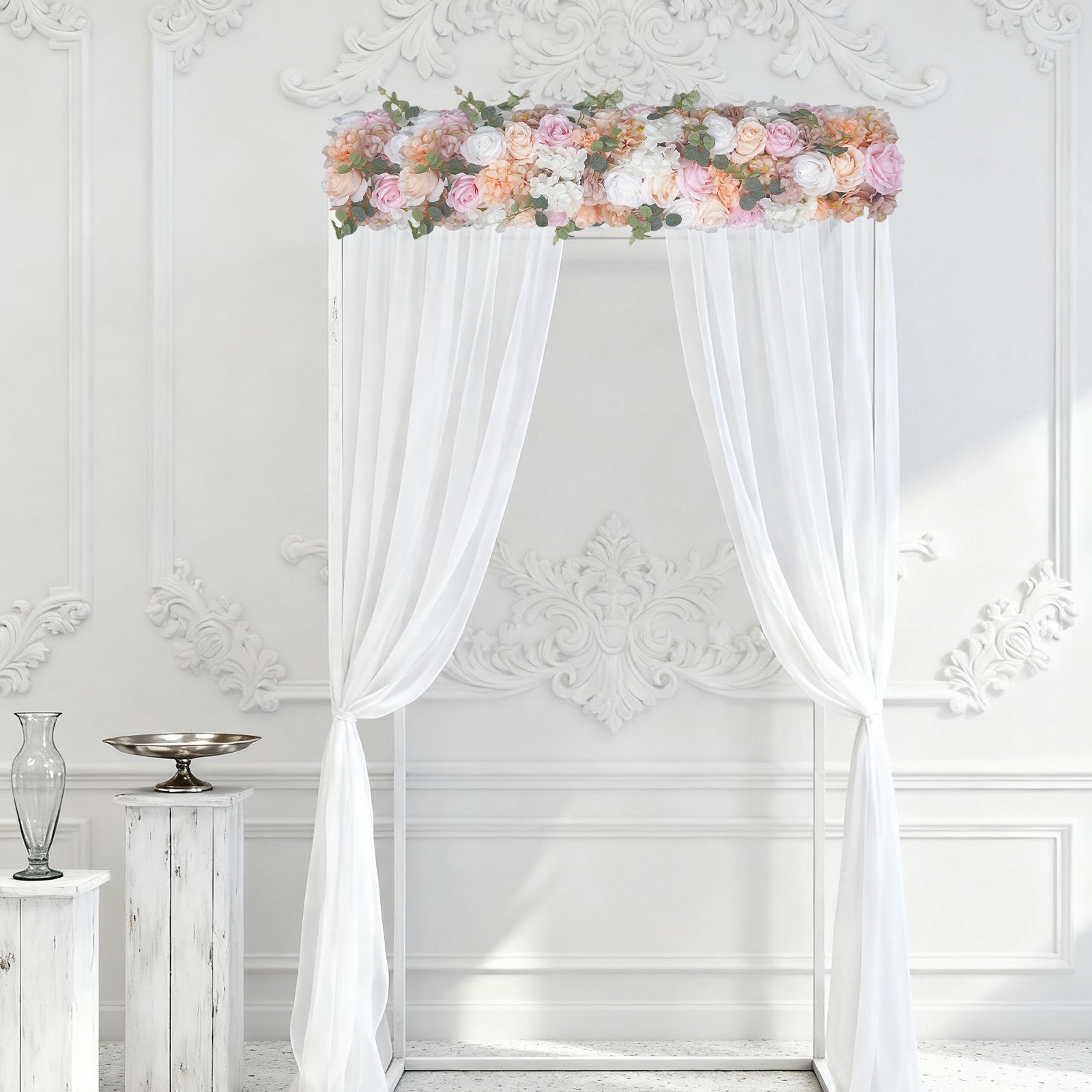 Artificial Flower Row Wedding Arch Flowers Draping Floral Garland Silk Vines New