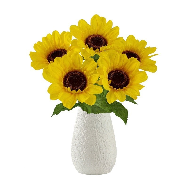 Artificial Sunflower Picks 4 Pack Indoor Floral Decor Centerpieces Arrangement