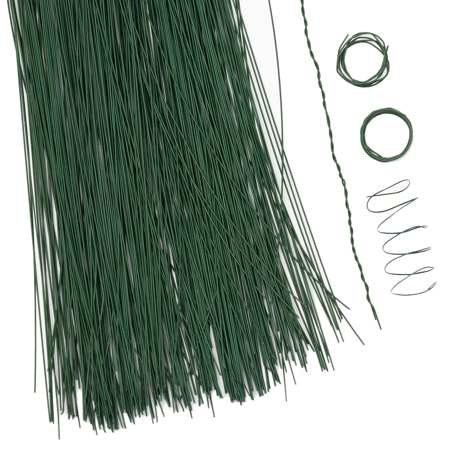 Bulk Green Cut Paddle Wire 12″ Stems 22 Gauge 300 pcs Floral Arrangements