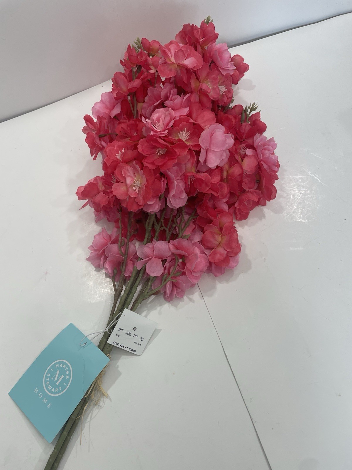 Martha Stewart 33” Artificial Fuchsia and Pink Cherry Blossom Set of 3 NWT NEW