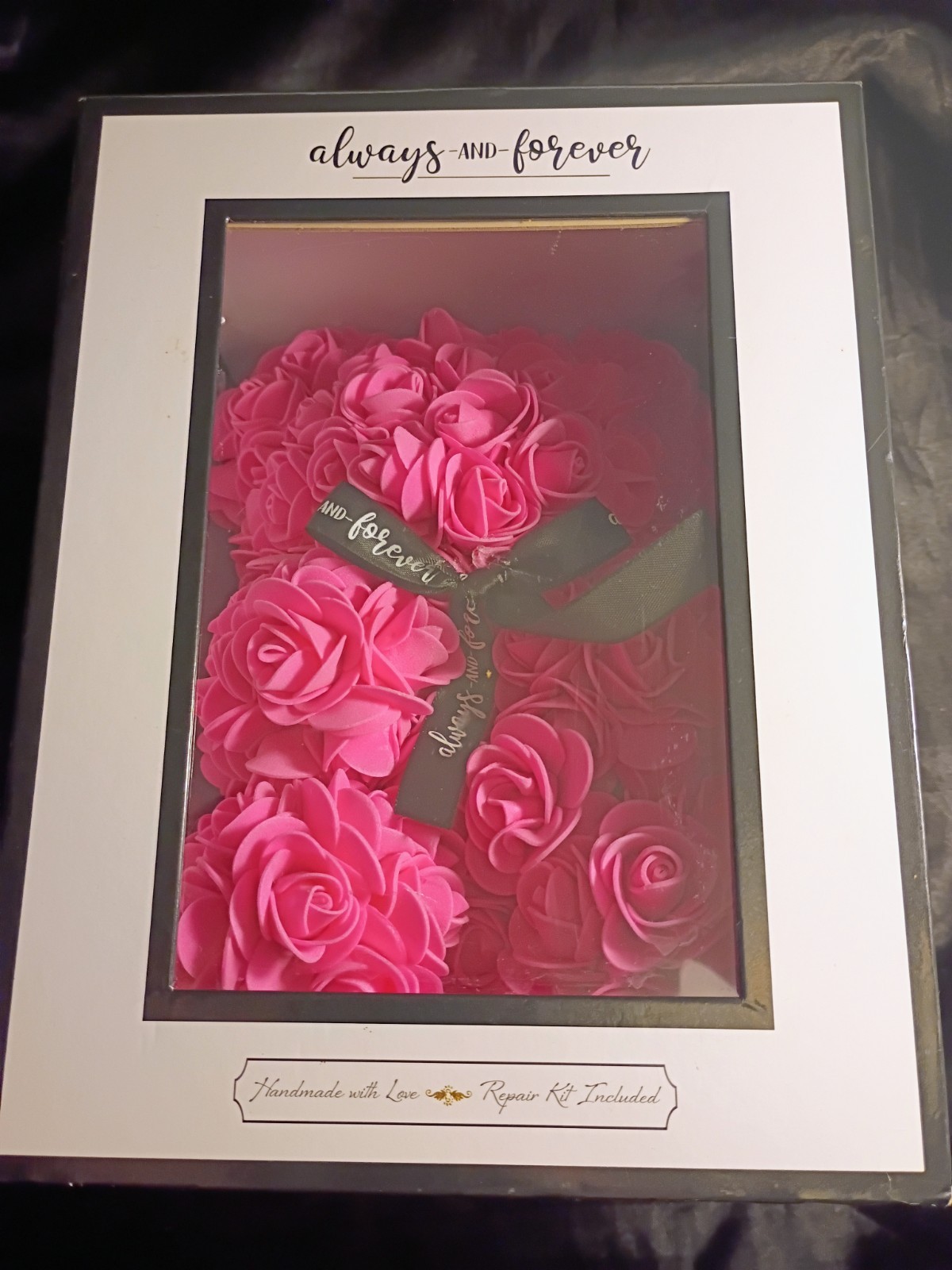Always & Forever Pink Rose Flower Bear 10″ Gift Boxed Anniversary Valentine