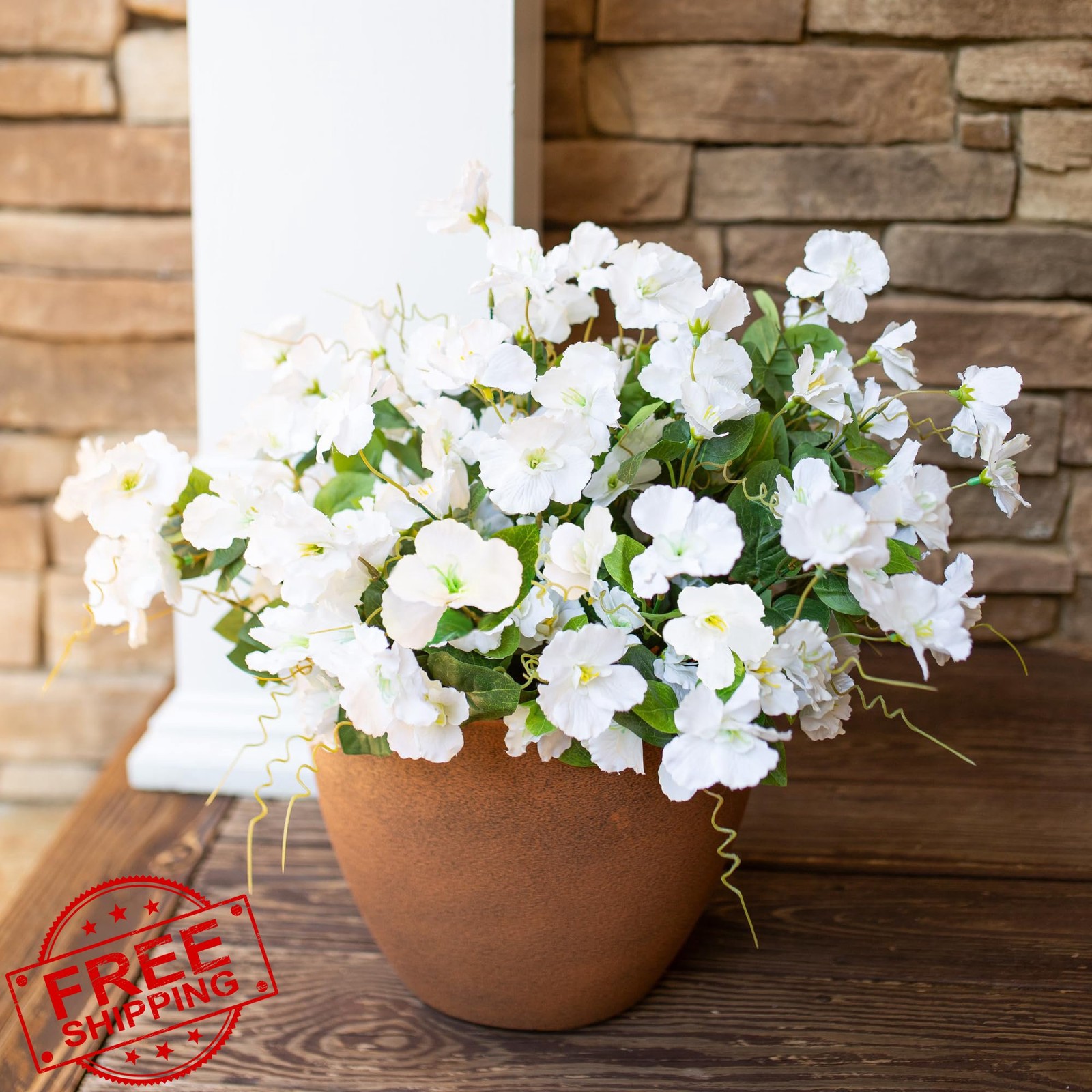 Fake Hibiscus Artificial Flowers for Outdoors Spring Summer Decoration, 6 Bun…