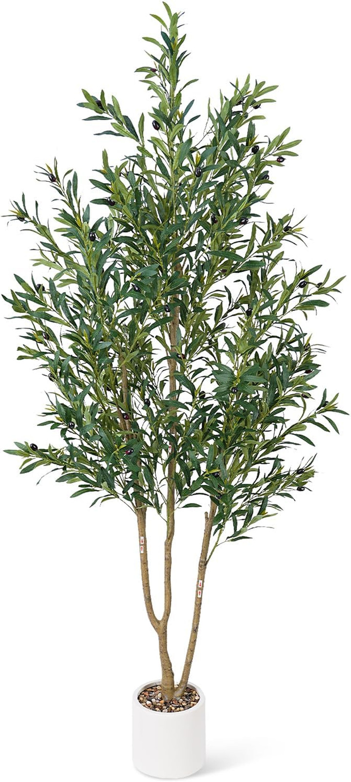 Olive Tree 6FT Fake Tree Faux Plants Indoor with Pot Artificial Tree Nearly Natu