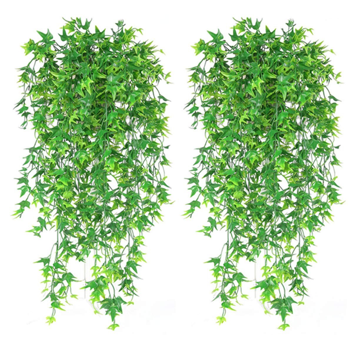 Artificial Hanging Vine, Sweet Potato Leaves Plastic Plants Greenery Faux Ivy…