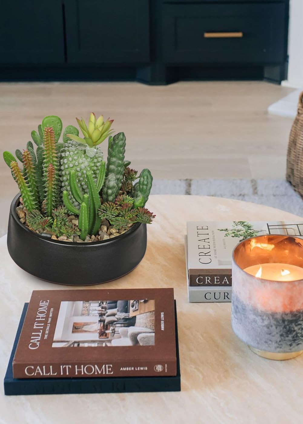 Artificial Cactus Plants in Pot 5.5 Inch Fake Succulents Arrangement Potted P…