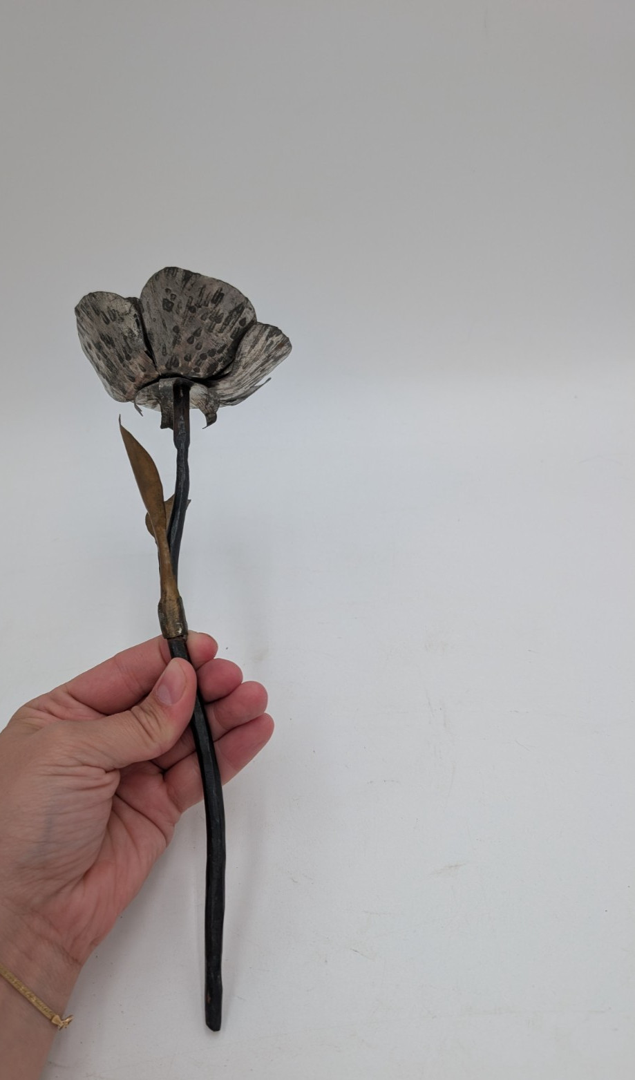 Hand Crafted Welded Metal Forever Rose 🌹