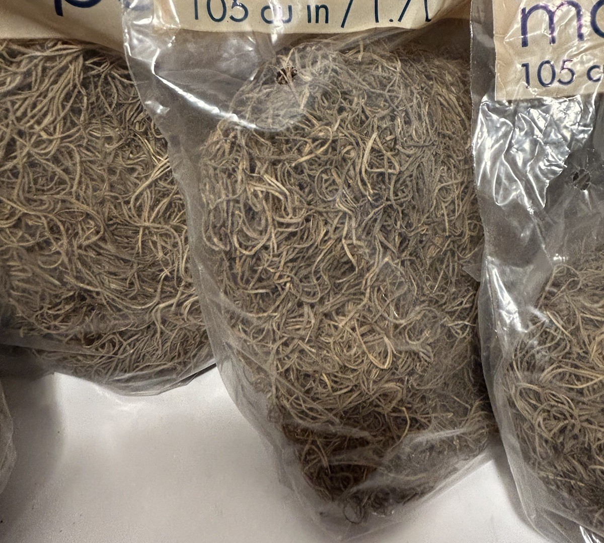 FLORAL SPANISH MOSS for Artificial Arrangements – 105 Cu. In. – LOT (5) – NEW!!!