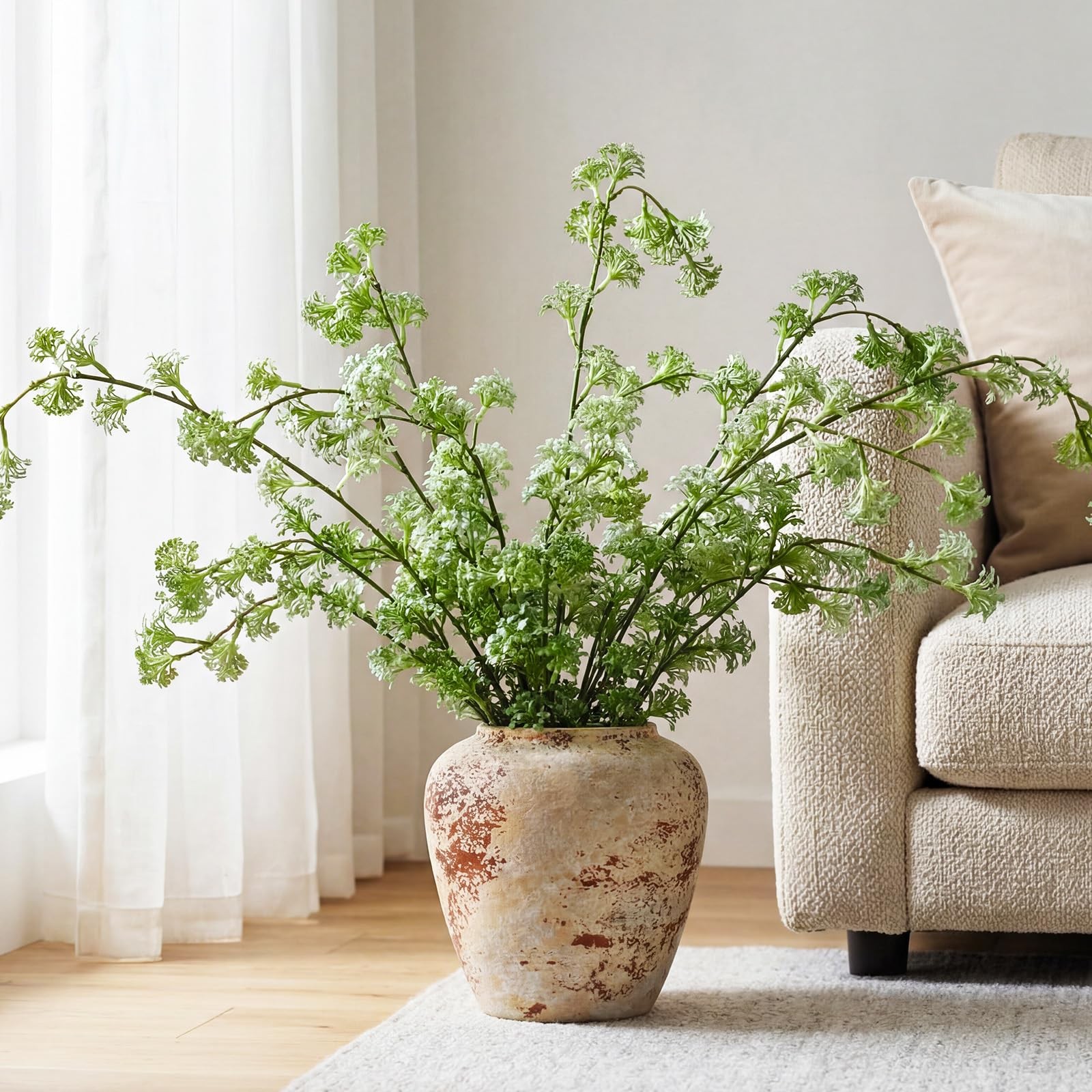 5 Pcs Artificial Rapeseed Flowers Stems Faux Long Stem Plants Fake Greenery B…