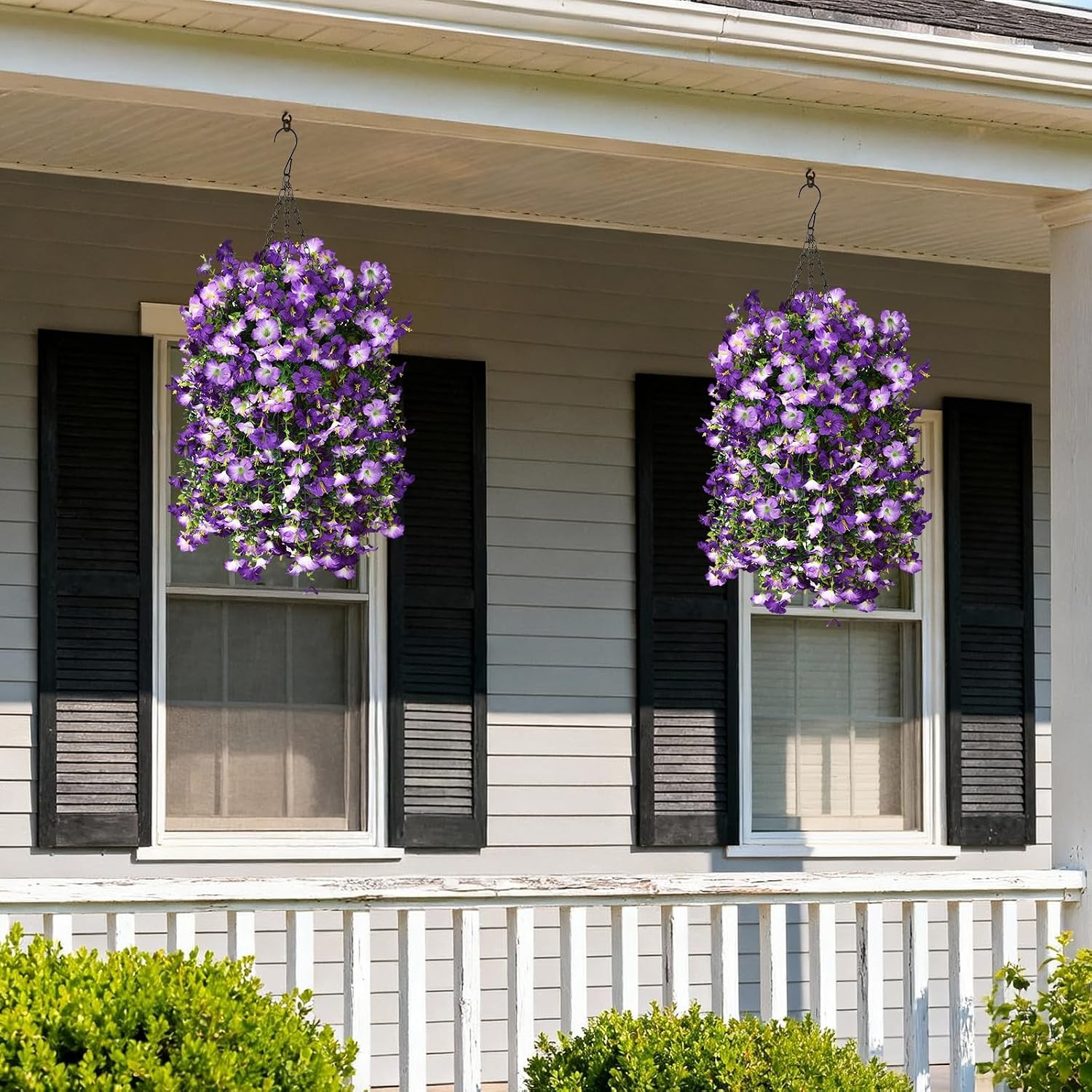 Artificial Fake Flowers Plants for Outdoor Spring Summer Decoration,2 PCS Faux S